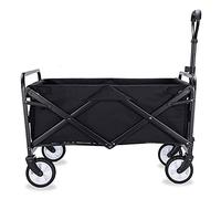 Heavy Duty Garden Trolley Cart - Foldable Pull Wagon with Brake Wheels, 132 lbs Capacity, Collapsible Transport Truck for Festivals & Outdoor Use