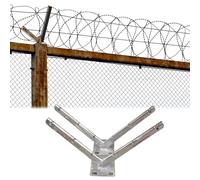 Heavy-Duty Garden Wire Brackets - Anti-Theft Barbed Wire Fence Arm Extensions for Maximum Security - Durable Fixed Shelf Mounting Brackets (4 Pairs, 55x14x32 cm)