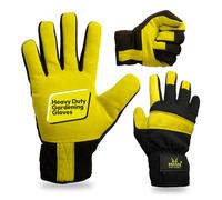 Heavy Duty Gardening Gloves - Dexterity & Thorn Proof - Men's & Women's Medium Yellow Work Gloves