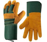 Heavy Duty Gardening Gloves for Men, Thorn Proof Leather Garden Work Gloves