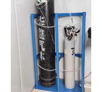 Heavy Duty Gas Cylinder Bracket - Double Cylinder Storage Rack for Argon, Oxygen, Acetylene - 1pcs(Blue,29cm)