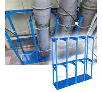 Heavy-Duty Gas Cylinder Bracket for 40L Oxygen Tanks, Durable Steel Holder with Safety Chain, Commercial Welding Cylinder Storage Rack for Hospitals and Industrial Use