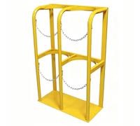 Heavy Duty Gas Cylinder Storage Rack - Oxygen, Propane, CO2 & Nitrogen Tank Holder Stand for Industrial, Workshop & Garage Use