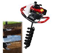 Heavy Duty Gas Powered Earth Auger, Anti-Vibration Post Hole Digger with Dual Handles & Multiple Ø4/6/8/10/12/15/20/25/30 cm Drill Bits for Farm, Garden, Plant, Construction 30cm