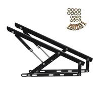 Heavy Duty Gas Spring Strut, Pneumatic Folding Storage Bed Lift Kit Furniture Hardware(Black,1100mm)