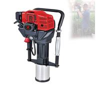 Heavy Duty Gasoline T Post Pounder Driver 2-Stroke Engine Handheld Pile Driver Kit with 55mm/70mm Sleeves for Farm Fencing Construction Sites (B)