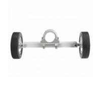 Heavy Duty Gate Helper Caster Roller With Twin Wheel Support Steel Build Rubber Tires Adjustable Mounting secure U Bolt Clamp suitable for driveway gates farm fences garden pathways, 6 Inches