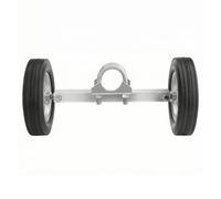 Heavy Duty Gate Helper Caster Roller With Twin Wheel Support Steel Build Rubber Tires Adjustable Mounting secure U Bolt Clamp suitable for driveway gates farm fences garden pathways, 8 Inches