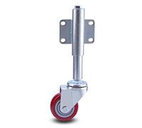 Heavy-Duty Gate Roller 100mm Spring-Loaded Wheels with Brake Shock Absorber 100kg Load Capacity Outdoor Furniture Casters for Smooth Mobility