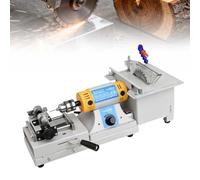 Heavy-Duty Gemstone Polishing Machine with 800-10000 RPM Variable Speed, Functions As A Mini Table Saw for Rock Cutting, Grinding, Drilling, Carving Wood, Jade, and DIY Materials(Cut+Grinding)