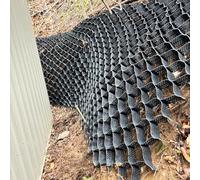 Heavy Duty Geo Cell Ground Grid 2" Depth for Retaining Wall Reinforcement Gravel & Soil Stabilizer Mesh Fabric 4x5m (13.12x16.4ft) - Durable Landscape ution