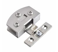 Heavy Duty Glass Door Hinges for Cabinets and Bookcases Crafted from Zinc Alloy (Brushed)