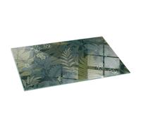 Heavy Duty Glass Hearth Protector Plant Patterns with Butterflies 100x50 cm