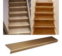Heavy Duty Gold Aluminum Stair Nose Edging - 5 Pack Waterproof Non-Slip Trim Strips for Laminate Flooring, 4" Wide Indoor & Outdoor Step Edge Solutions