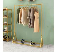 Heavy Duty Gold Garment Rack Freestanding Clothing Display & Drying Rack Metal Retail Shelf for Store & Home Use Stylish Clothes Hanger Solution