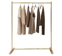 Heavy Duty Gold Metal Clothing Rack - Modern Freestanding Garment Display Rack for Bedrooms & Boutiques, Single Rod Coat Hanger (150x40x160cm)