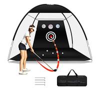 Heavy Duty Golf Practice Net, Golf Swing Net, 10x7ft Golf Hitting Training Aids Nets with Target and Carry Bag for Backyard Driving Chipping - Men Kids Indoor Outdoor Sports Game