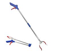 Heavy Duty Grabber Tool, Foldable Lightweight Reacher Grabber, 32 Inches Aluminum Alloy Pick Up Stick with Anti Slip Jaw, Outdoor Cleaning with Ergonomic Handle, Mobility Aid Accessory