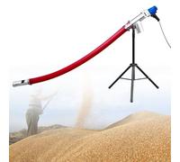 Heavy-Duty Grain Auger, 1500W Electric Screw Conveyor Machine, Stainless Steel Feed Port for Grain, Cement, Sand, Powder - No Stand, 4m Length