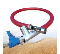 Heavy-Duty Grain Auger, 1500W Electric Screw Conveyor Machine, Stainless Steel Feed Port for Grain, Cement, Sand, Powder - No Stand, 4m Length