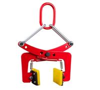 Heavy Duty Granite Lifting Clamps - Steel Vertical Beam Clamp for Safe Transport & Handling of Stone Slabs, Durable Yellow Rubber Grip, Ideal for Construction & Warehouse