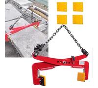 Heavy Duty Granite Slab Lifting Clamp with Chain & 4 Rubber Pads - 1800kg Capacity, Wide Opening 36-85cm, Stone Handling Tool for Safe Lifting and Moving