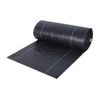 Heavy Duty Grass Barrier Fabric 3.2oz Landscape Control Mat Black Ground Cover for Garden Beds Lawn Protection Easy Install(4 * 50FT)