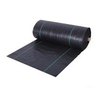 Heavy Duty Grass Barrier Fabric 3x100ft | Black PE PP Landscape Control Cloth for Garden Beds and Pathways | Weather Resistant Ground Cover to Block(（3.2oz）1.3 * 100ft)