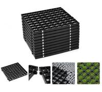 Heavy Duty Gravel & Grass Grid Panels | 40mm Plastic Ground Reinforcement Grid | Interlocking Gravel Stabiliser for Driveways, Parking Areas, Garden Paths & Shed Bases 4m² 16 Panels