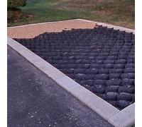 Heavy-Duty Gravel Shed Base Grid - 10x13ft (3x4m) Geogrid Ground Stabilizer for Driveway Foundations, 2" & 4" Depth, Foldable Landscape Expansion Solution