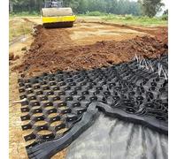 Heavy-Duty Gravel Stabilizer for Access Roads Extra Wide 2x5m (6.5x16.5 ft) Gravel Grid for Load-Bearing Applins Durable Ground Reinforcement Solution.