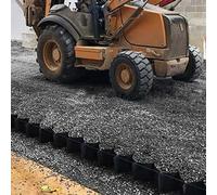 Heavy Duty Gravel Stabilizer Grid - 4" Permeable Geogrid for Steep Hills Light Truck Driveway Expandable & Foldable Plastic Paver Grid (5x7m / 16.4x23ft)