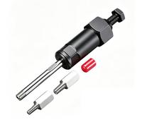 Heavy Duty Grease Fitting Cleaner Tool with M6 M8 Adapters for Machinery | Screw Driven Design Clears Blocked Grease Passages with 600 Plus PSI Force for Excavators Tractors and Farm Equipment