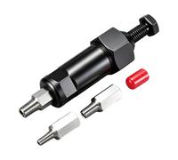 Heavy Duty Grease Fitting Cleaner Tool with M6 M8 Adapters for Machinery | Screw Driven Design Clears Blocked Grease Passages with 600 Plus PSI Force for Excavators Tractors and Farm Equipment