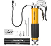 Heavy Duty Grease Gun Kit14oz Free Grease Tube 8000 PSI Pistol High Pressure Flexible Hose 5 Piece Pistol Grip Gun: grease and lubricant