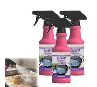 Heavy Duty Grill Cleaner Spray, 120ML Powerful Degreaser, Fast-Acting & Easy-to-Use Formula for Removing Burnt-on Food, Grease, and Grime, Powerful Degreaser for BBQ Grills, Ovens, Smokers (3 Pcs)