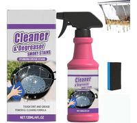 Heavy-Duty Grill Degreaser Spray, Bbq Grill Cleaner And Degreaser Spray, Multi Functional Grease Remover for Outdoor Grill, Oven And Grill Cleaning Spray, for BBQ Smoky Stains, Grease (1pc A)