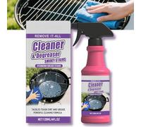 Heavy Duty Grill Degreaser Spray, Fast Acting BBQ Grill Cleaner, Multi-Purpose Foaming Cleaner for Outdoor Grill, Oven and Kitchen, Removes Baked on Grease, 120ml (Pink- 1pcs)
