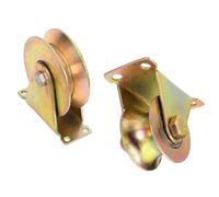 Heavy Duty -Groove Roller Wheel Pulley 200kg Load Capacity 3" (80mm) Castor for Lifting Cranes Inverted Pulley Systems Roller Doors - Set of 4