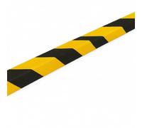 Heavy Duty GRP Anti-Slip Stair Nosing - Yellow/Black Safety Tread - 55mm x 55mm - Chamfered Edge - Lengths 500mm to 3000mm - Ideal for Decking, Steps, Worksites (Black/Yellow, 2000mm)