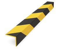 Heavy Duty GRP Anti-Slip Stair Nosing - Yellow/Black Safety Tread - 55mm x 55mm - Chamfered Edge - Lengths 500mm to 3000mm - Ideal for Decking, Steps, Worksites (Black/Yellow, 500mm)