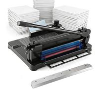 Heavy Duty Guillotine Paper Cutter, Paper Trimmer with Sharp Steel Blade, Cuts Up to Thick Paper Stack, Industrial Paper Cutting Machine for Office