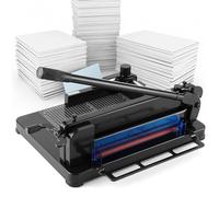 Heavy Duty Guillotine Paper Cutter, Paper Trimmer with Sharp Steel Blade, Cuts Up to Thick Paper Stack, Industrial Paper Cutting Machine for Office