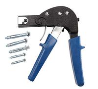 Heavy Duty Gun Hollow Wall Cavity Wall Anchor Plasterboard Fixing Setting Tool +3 Different Metal Wall Fixings Anchors Plugs(M4*32mm,M5*52mm,M6*65mm)