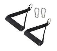 Heavy-Duty Gym Cable Handles with Carabiners Set of 2 Versatile Resistance Band & Machine Attachments for Home Fitness Bodybuilding & Strength Training