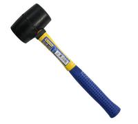 Hammer Mallet Rubber Grip Handle Camping Racking DIY Fibre Shaft Leisure Garage (8OZ)