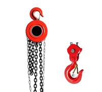 Heavy Duty Hand Chain Hoist, 1 Ton 2200 lbs Capacity, Manual Chain Hoist with Dual Brake & Manganese Steel Chain - Anti-Jam Chain Lift for Garage, Workshop Lifting Tasks(1 Ton 10FT)