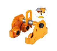 Heavy Duty Hand Crank Winch 0.5T-3T Manual Push Beam Trolley For Heavy Duty Dual Wheels Gara Hoist Manual Plain For Straight Curved I Beam Flan(3 Ton)