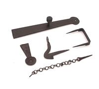 Heavy Duty Hand Forged Black Iron Beeswax Antique Style Suffolk Latch Gate Spare Parts Thumb Latch Catch Lock for Wooden Doors