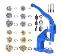 Heavy Duty Hand Press Grommet Eyelet Machine Hole Punch Tool Kit Including Grommet Machine, Craft Kit